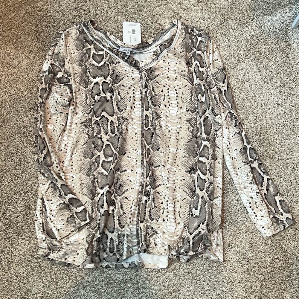 White birch snakeskin top, size medium